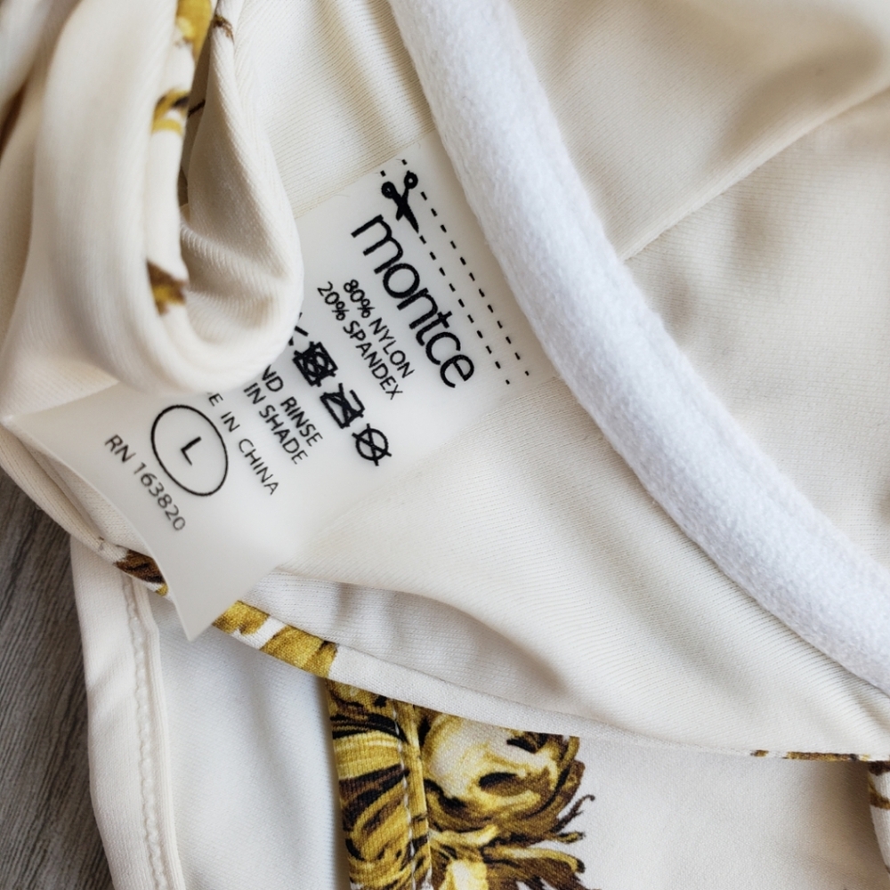 Montce Bikini Set- Gold Filigree Simone Top and Lulu Bottoms NWT - Picture 7 of 8